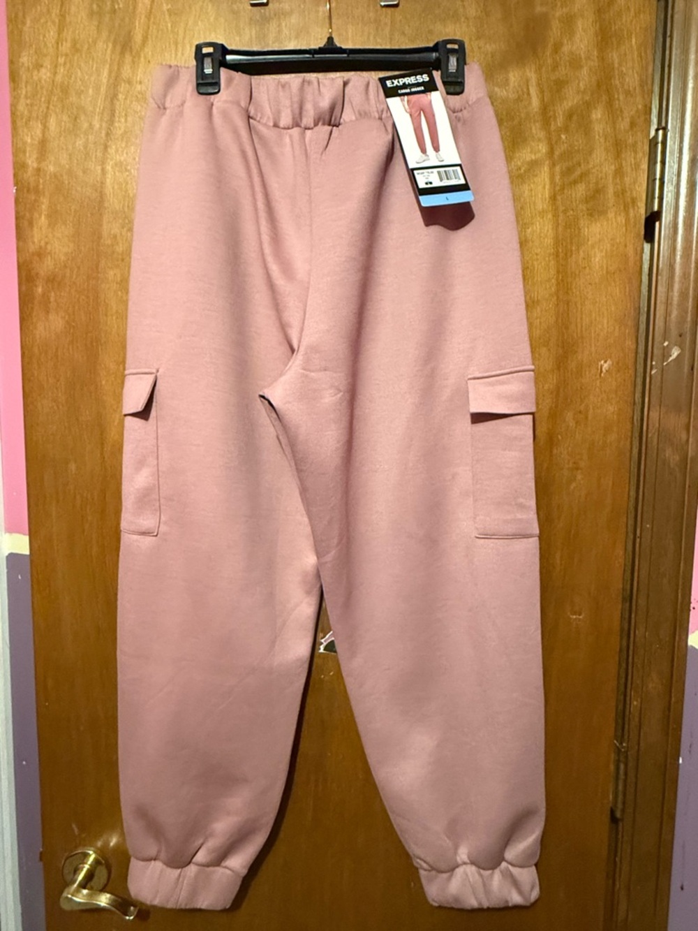 Express Dusty Rose Cargo Joggers